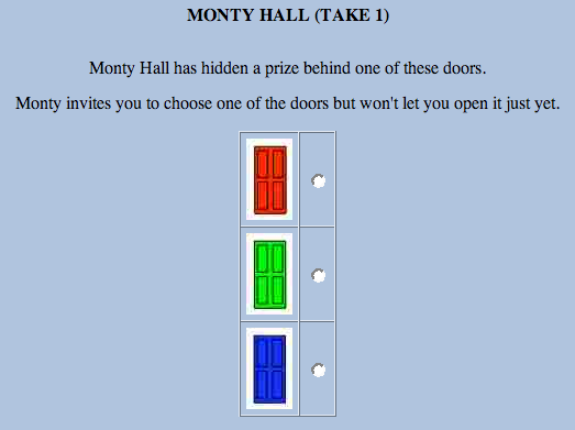 Monty Hall First Attempt Illustration