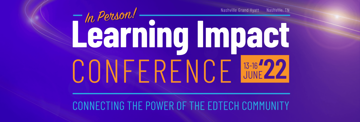 1EdTech Learning Impact Conference 2021 information header