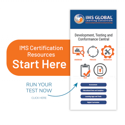 IMS Certification resource link button