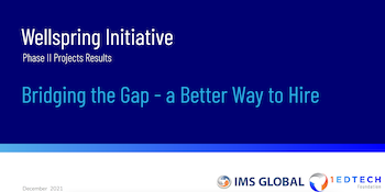 Wellspring Initiative Project Results cover slide